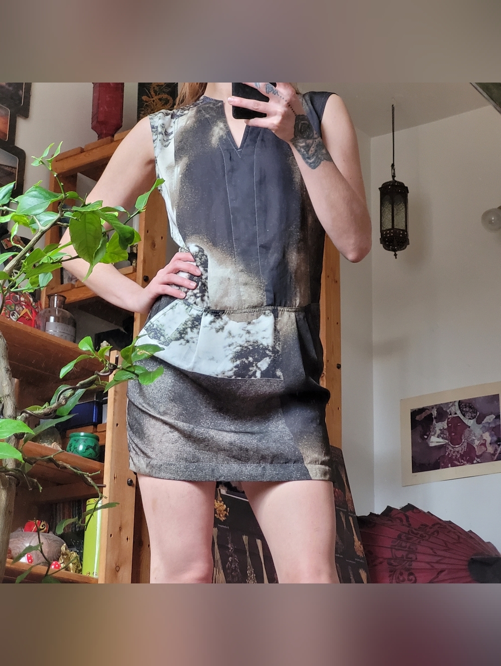 Diesel Y2k Multicolor Abstract Print Mini Dress - Size S